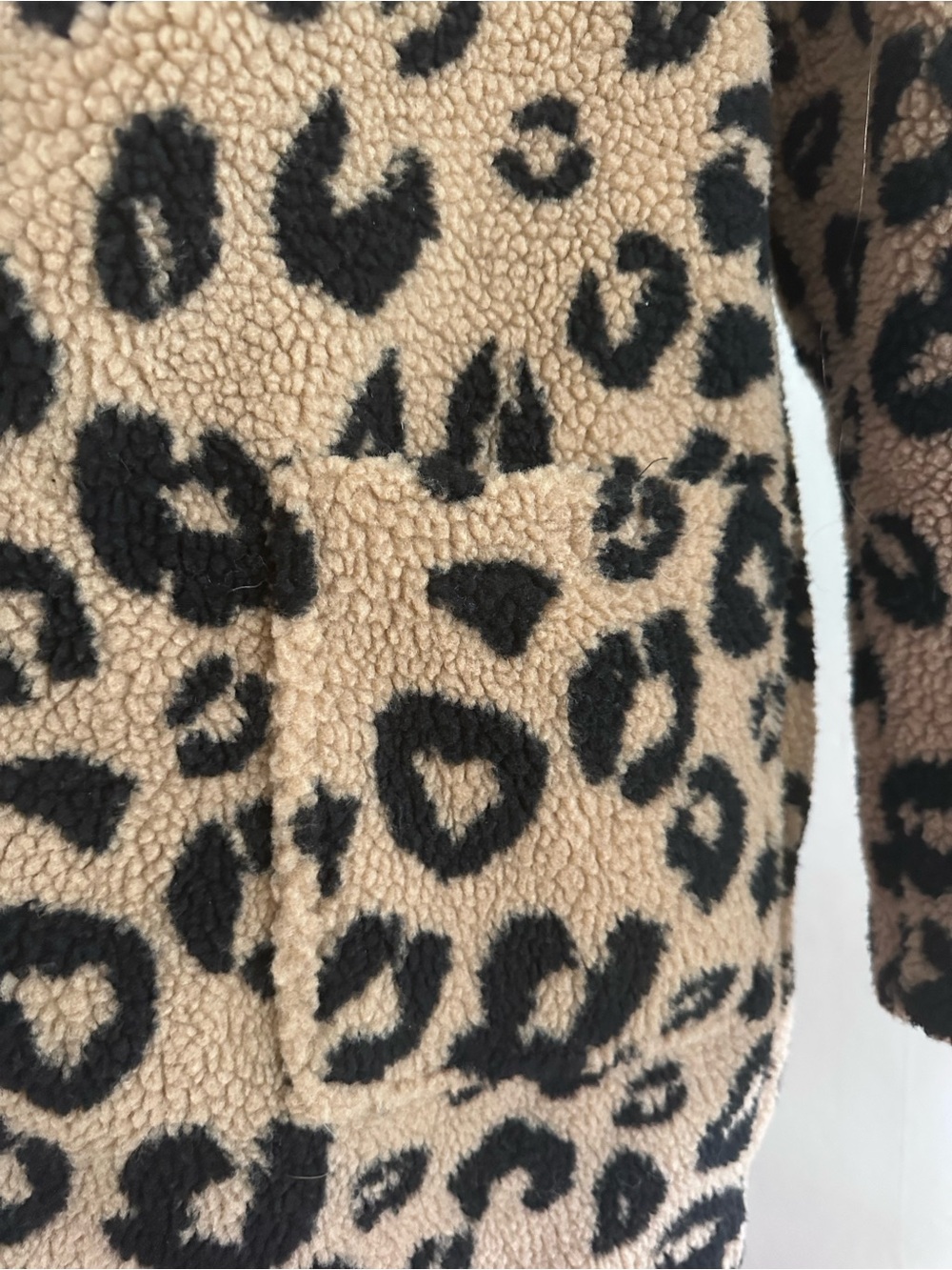 Jessica Simpson Carmen Coat Leopard Faux Fur Teddy Jacket Size Small - Picture 6 of 9
